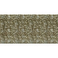 Amun-Ra decorative glass silver metallic wall panel with intricate repeating floral and scrollwork embossing