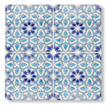 Blue and white patterned ceramic tiles with intricate geometric designs for andalucia bodegas 20x20 patterned tile