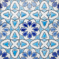 Andalucia Bodegas 20 x 20 patterned tile featuring blue and white ceramic with intricate geometric patterns