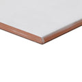 Andalucia white glazed ceramic tile with terracotta-colored edge for wall and floor use
