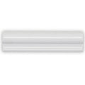 White ceramic tile with a glossy finish and subtle horizontal ridges a white glazed dado named andalucia white glazed dado