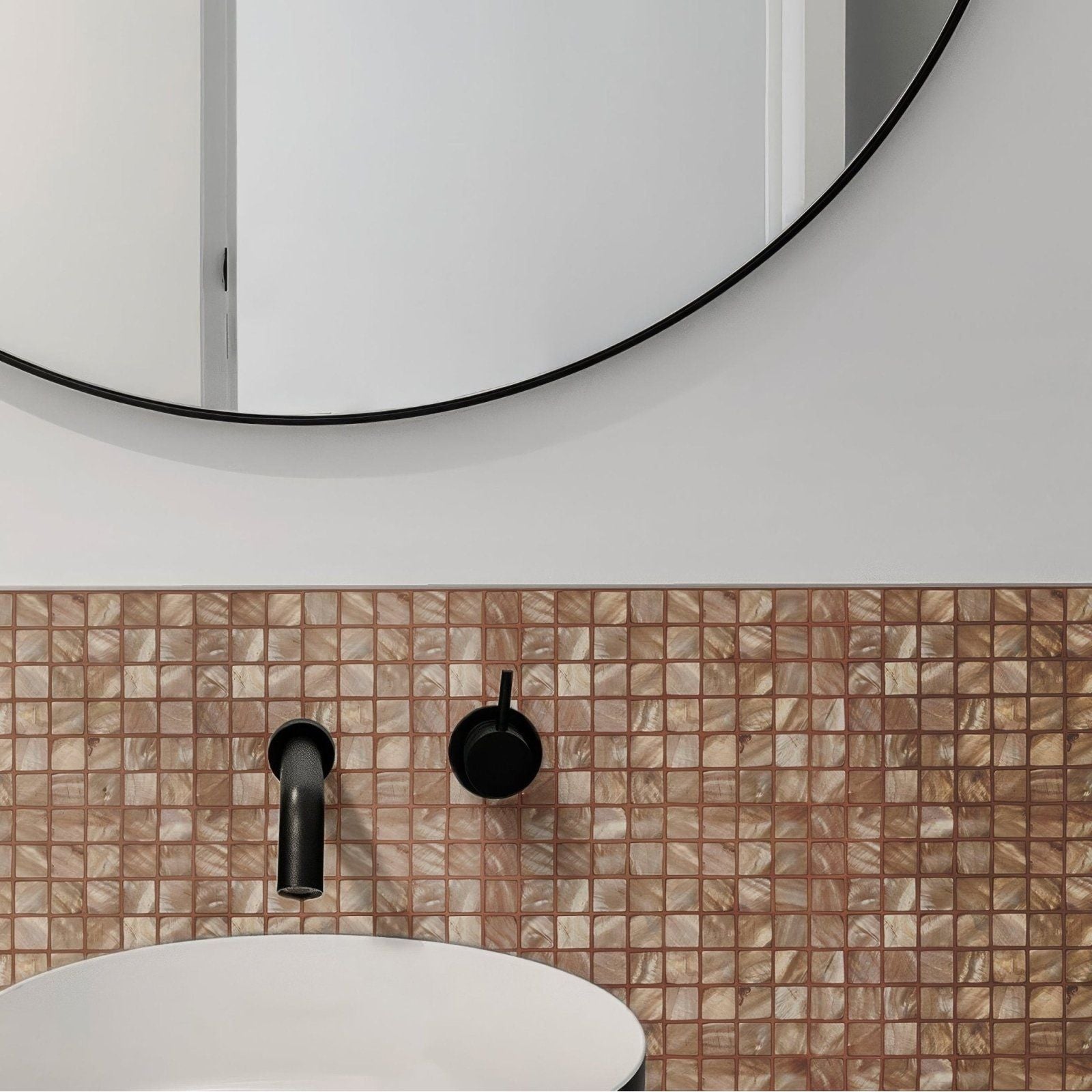 Black matte-finish wall-mounted faucet with sleek modern design from antique brass 25mm square collection