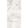 Aquarius onyx grey 60 x 120cm white marble-effect tile with subtle gray veining and a glossy finish