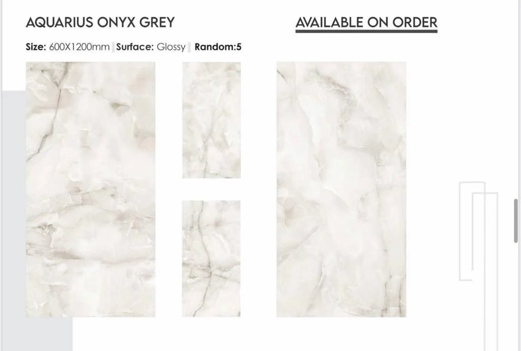 Aquarius Onyx Grey 60 x 120cm