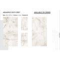 Glossy white and grey marble effect tiles with natural veining aquarius onyx grey 60 x 120cm