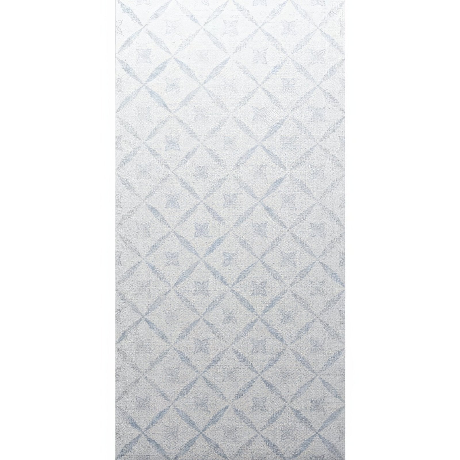 White textured wall panel arbour lattice 60x30cm with subtle diamond pattern and faint star motifs