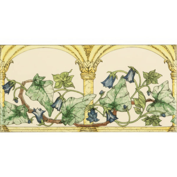 Blue Classical Decorative Border on Brilliant White