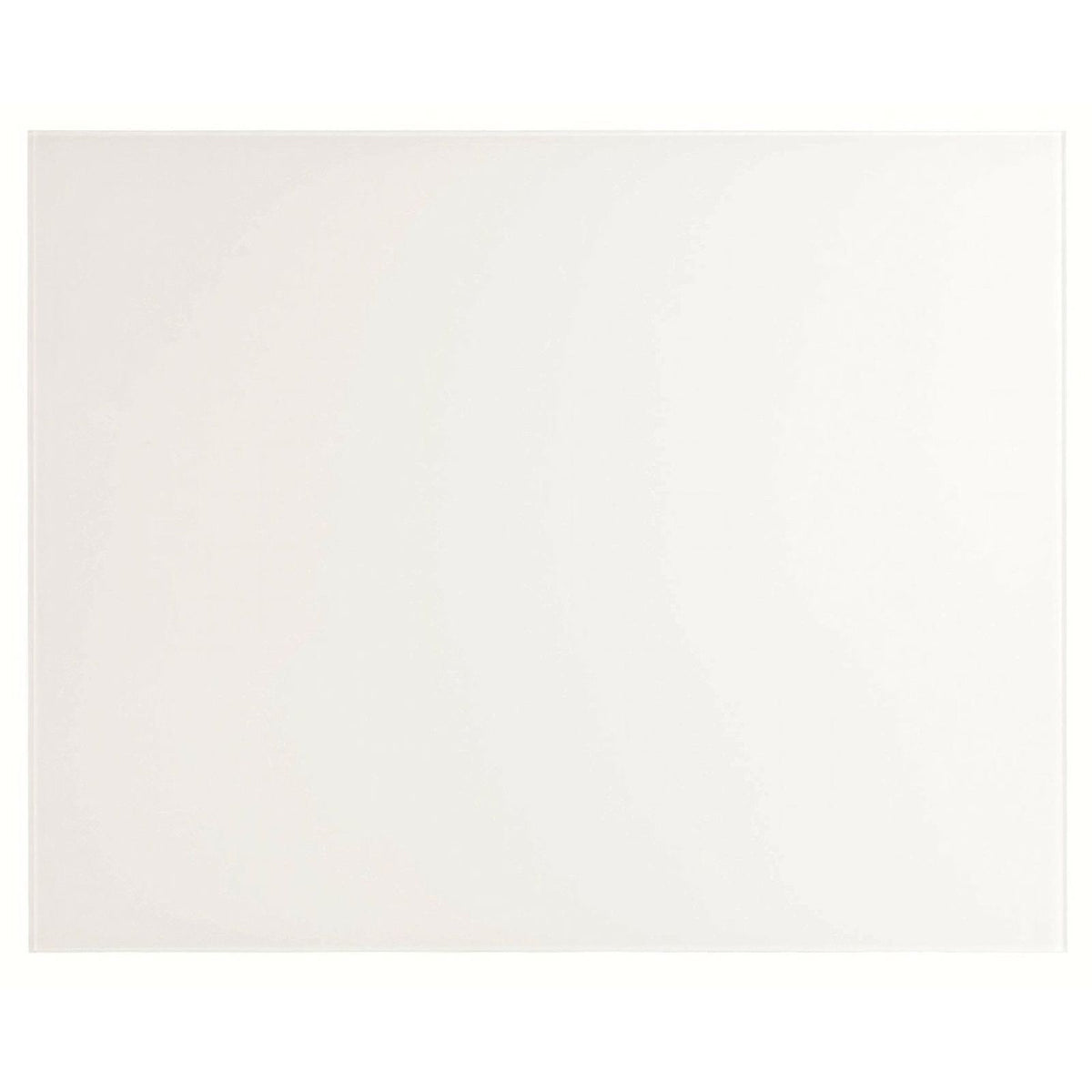 A sleek glossy white rectangular arctic 900x750 splashback panel with a smooth reflective surface