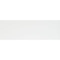 A sleek minimalist white rectangular arctic clear glass tile with smooth glossy finish measuring 152 x 50mm
