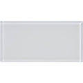 Arctic clear glass brick featuring clear glass subway tile with smooth glossy finish for modern wall designs