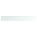 A sleek rectangular white glass tile with a smooth glossy finish designed as the arctic upstand product