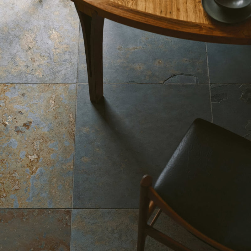 Ardosia Diamond Sawn Edge 30 x 60cm dark gray stone tiles with subtle earthy patina and natural veining