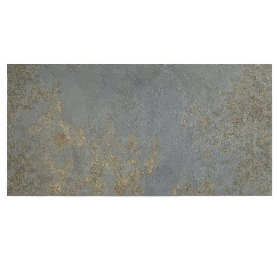 Ardosia diamond sawn edge gray stone tile with subtle gold veining 30 x 60cm for elegant flooring and walls