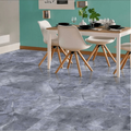 Gray marble-effect armani blue floor tiles 60 x 120cm with subtle veining and glossy finish