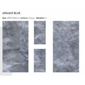 Glossy gray marble effect tiles from armani blue 60 x 120cm collection with random veining pattern