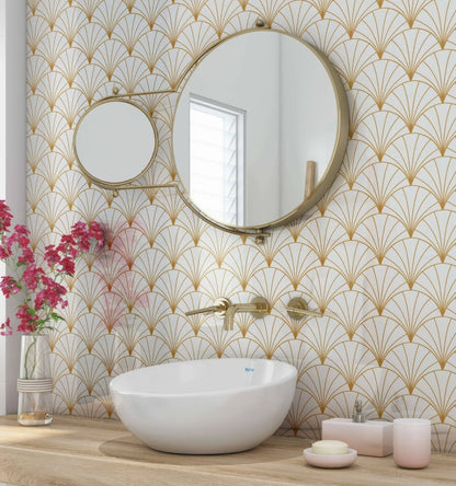 Art Deco Sunrise Fan Shower Panel