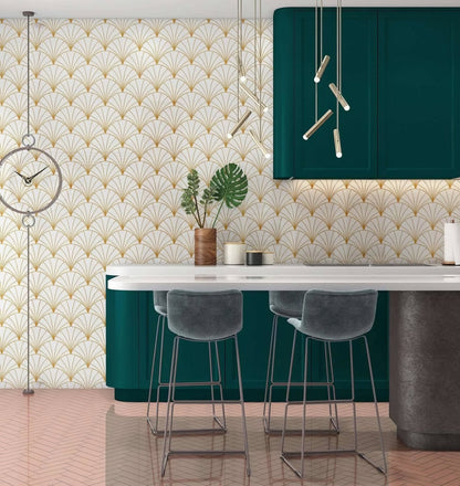 Art Deco Sunrise Fan Shower Panel