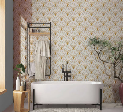 Art Deco Sunrise Fan Shower Panel