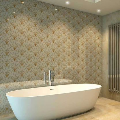 Art Deco Sunrise Fan Shower Panel