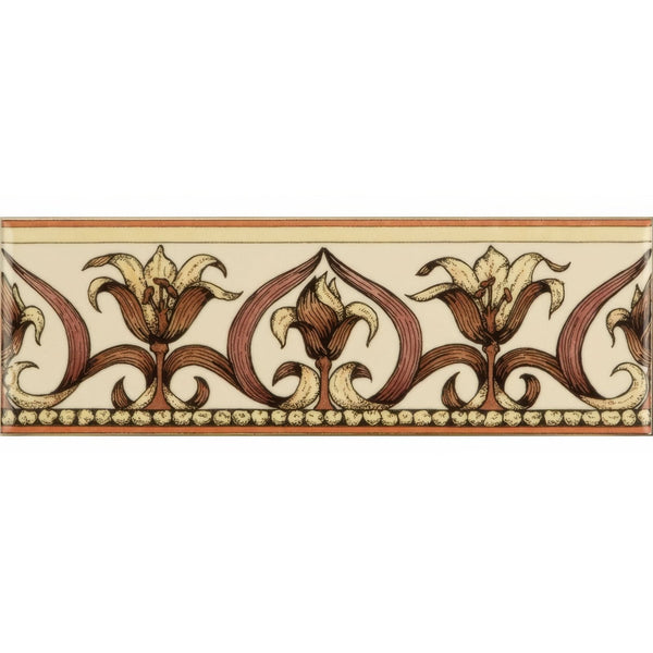 Lily Pink Classical Decorative Border on County White