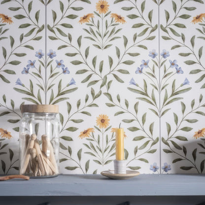 Arts & Crafts Flora Blue