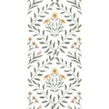 Arts and crafts flora pink 60x30cm delicate watercolor floral wallpaper with soft green leaves yellow daisies and pink blossoms