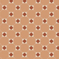 Arundel buff red and white terracotta hexagonal floor tiles with reddish brown diamond accents and cream grout