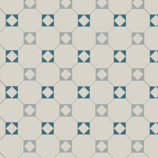 Arundel Dover White, Grey & Pugin Blue - alternate view