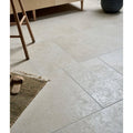 Beige stone effect Ascoli porcelain floor tiles avorio 40 x 60cm with subtle textured finish for indoor use
