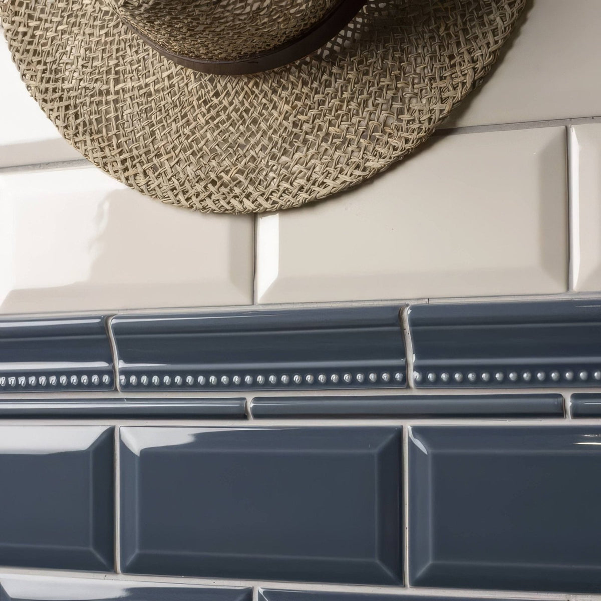 Ascot Blue Metro Bevelled Tile – detail view 2