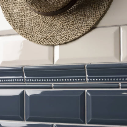 Ascot Blue Metro Bevelled Tile