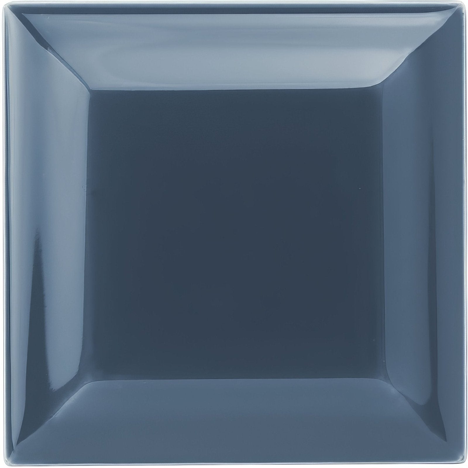 A sleek square ceramic tile with glossy navy blue finish and beveled edges ascot blue metro bevelled tile 75 x 75mm