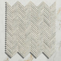 White marble mosaic tile athens carrara marble mosaic with herringbone pattern for stylish wall and floor design