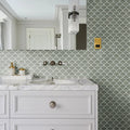 Atlantis Porcelain Mosaic Thyme in a bathroom setting