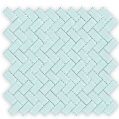 Aurora Herringbone Green Mosaic