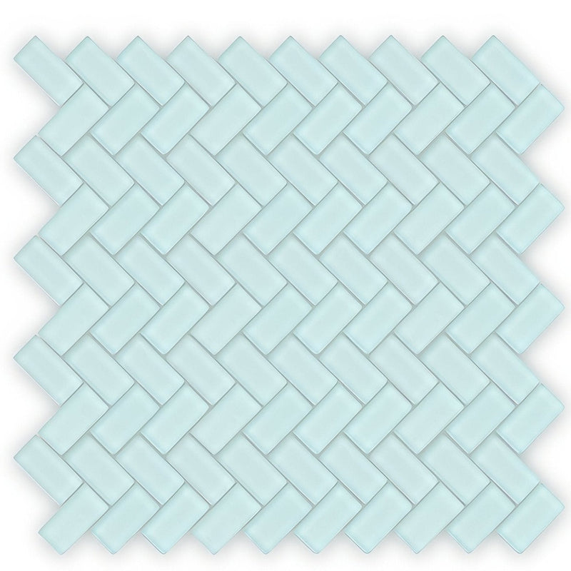Aurora Herringbone Green Mosaic