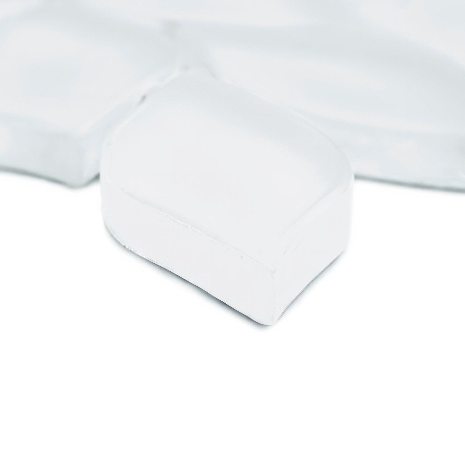 Aurora Leaf white mosaic rectangular sponge with rounded edges soft porous texture for cleaning and makeup use