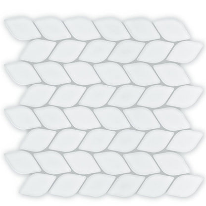 Aurora Leaf White Mosaic