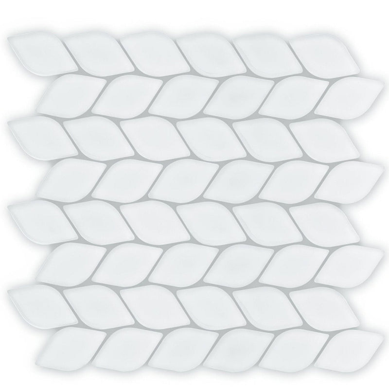 Aurora Leaf White Mosaic