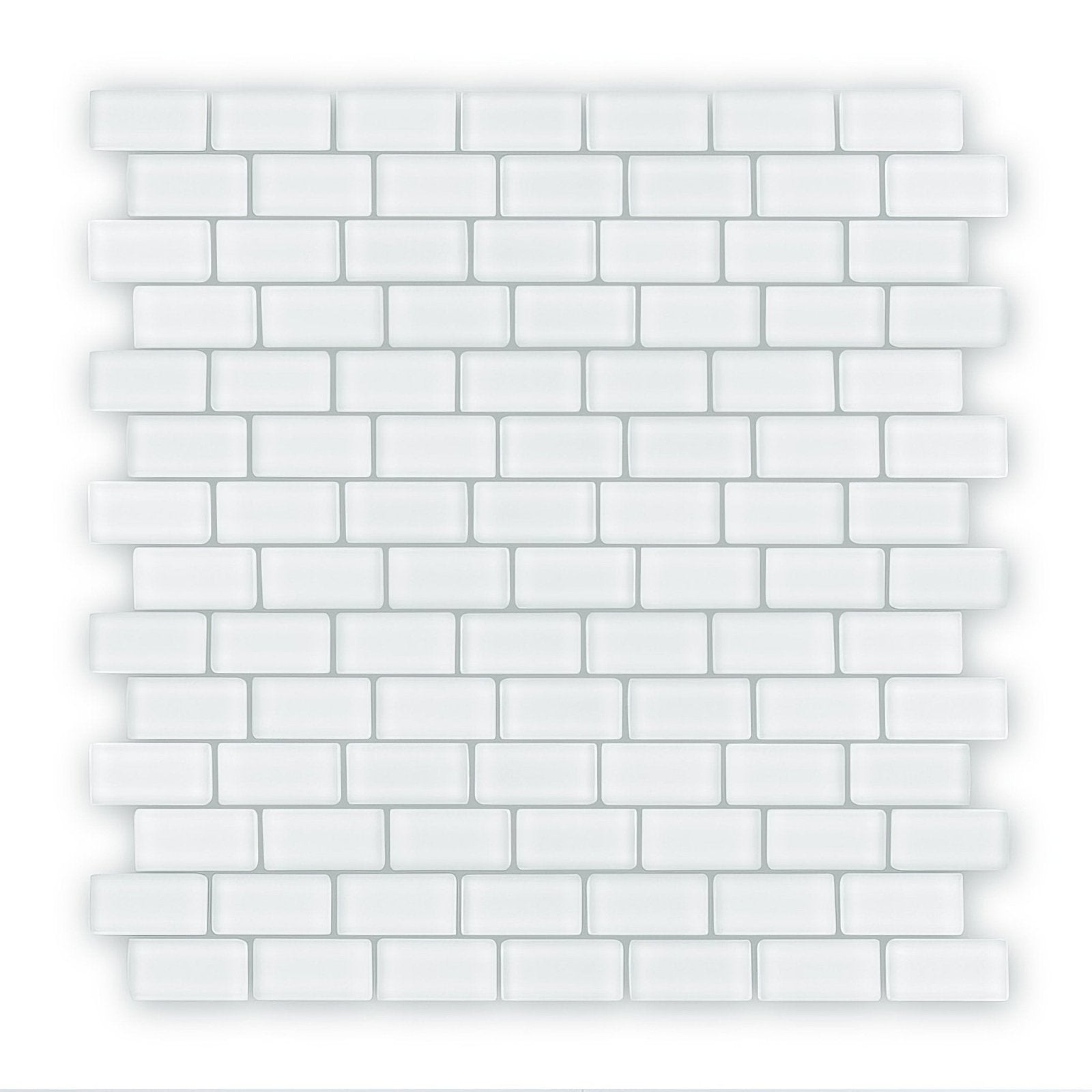 Aurora mini brick white mosaic with white glass subway tile mosaic for wall and backsplash applications