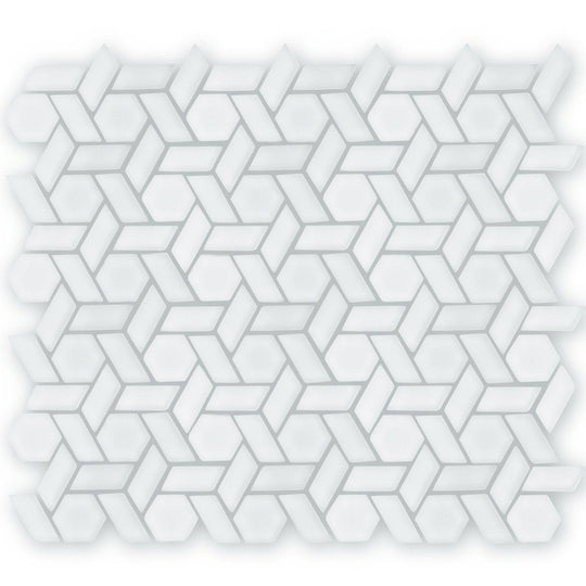 Aurora Woven White Mosaic - alternate view