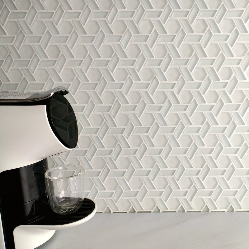 Aurora Woven White Mosaic