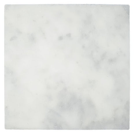 Avalon tumbled bianco marble tile in white with subtle gray veining ideal for elegant flooring and wall surfaces