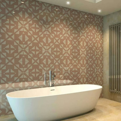 Aztec Pink White Shower Panel