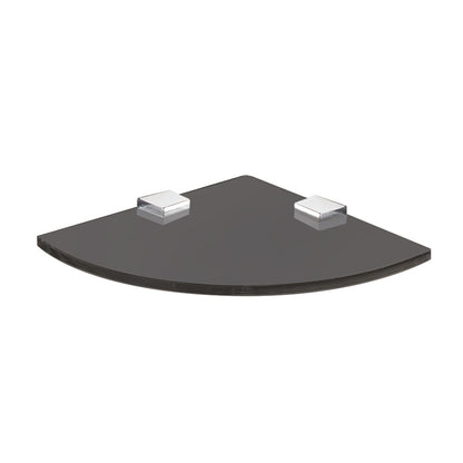 Pier Corner Glass Shelf in Black - Origins Living