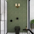 Bamboo Lustre Porcelain Mosaic Avocado in a bathroom setting (2)