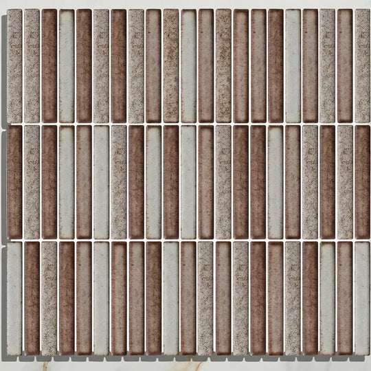 Bamboo Lustre Porcelain Mosaic Cappuccino - alternate view