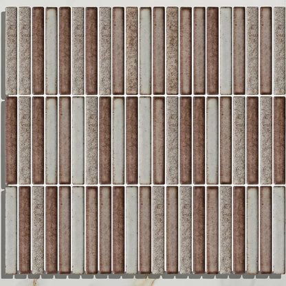 Bamboo Lustre Porcelain Mosaic Cappuccino