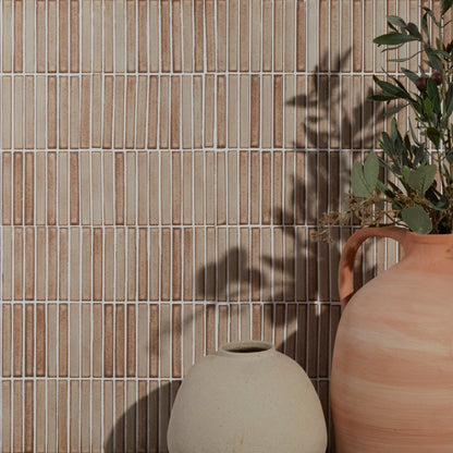Bamboo Lustre Porcelain Mosaic Cappuccino