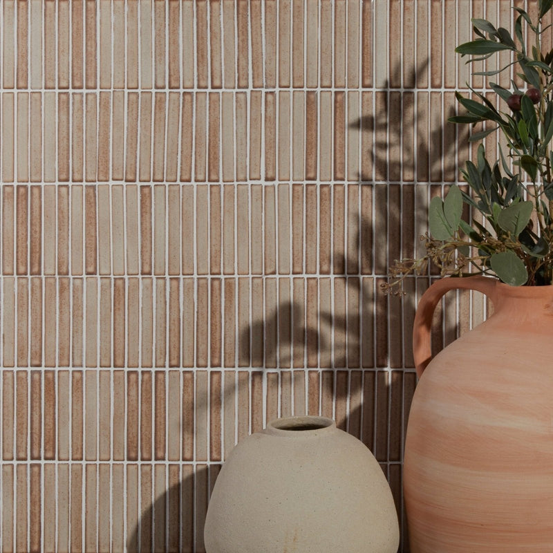 Bamboo Lustre Porcelain Mosaic Cappuccino